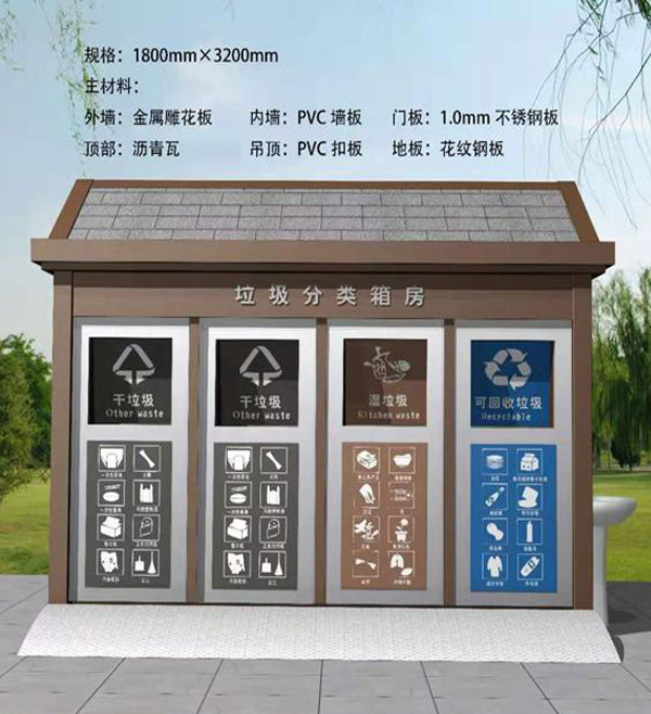 贵州贵阳垃圾分类房订制 小区环卫垃圾分类房厂家(图3)